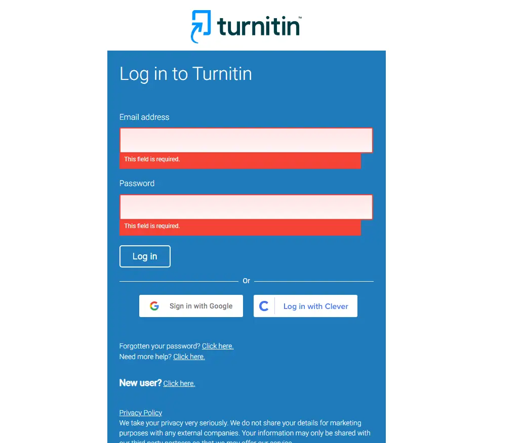 Turnitin 登入
